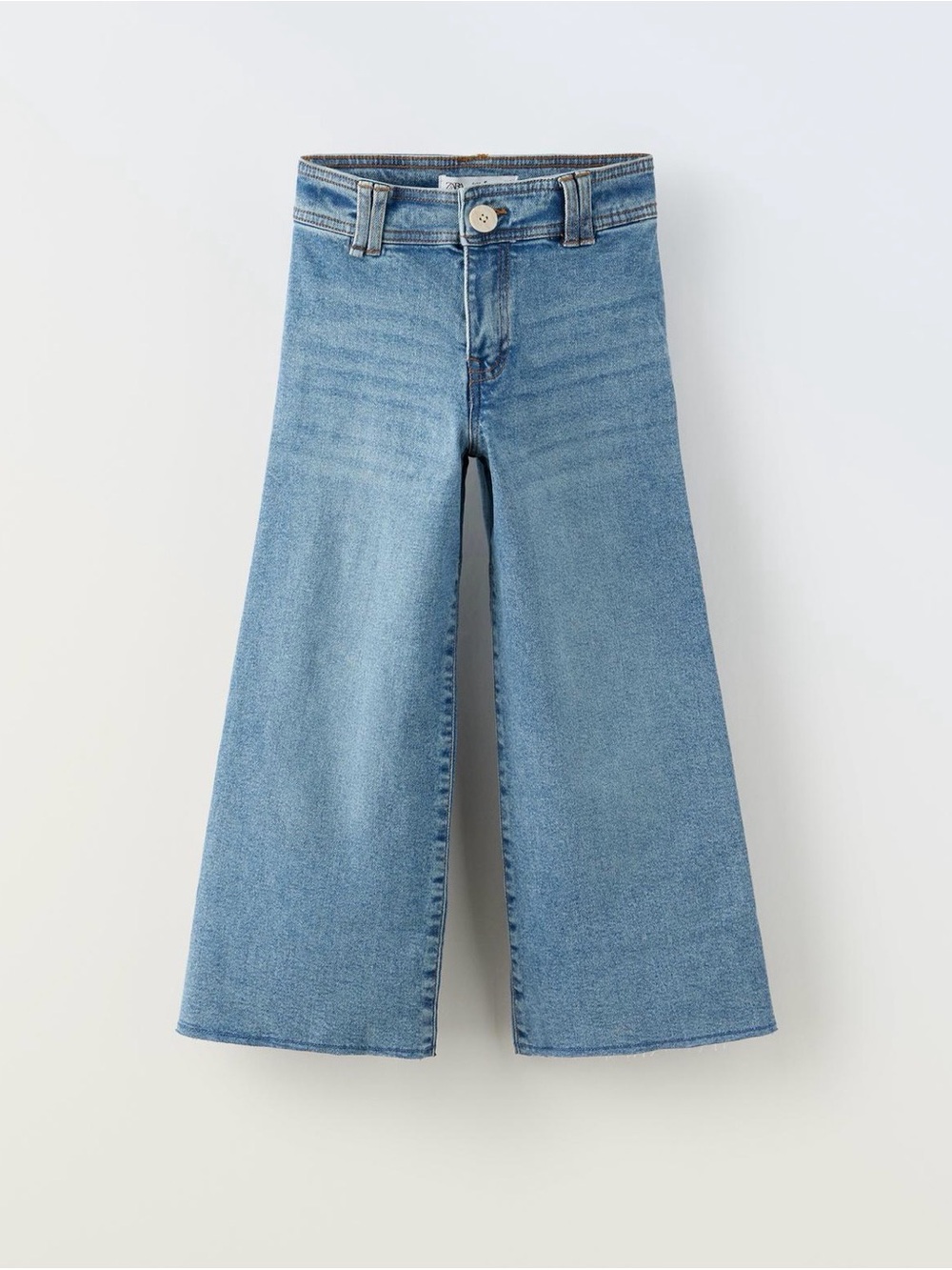 Zara girls Wide Leg marine jeans Light Blue size 7